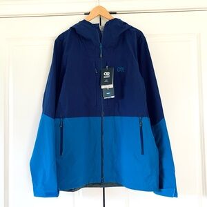 Outdoor Research Men's Carbide Shell Jacket Blue Snow Ski Snowboard Size Large